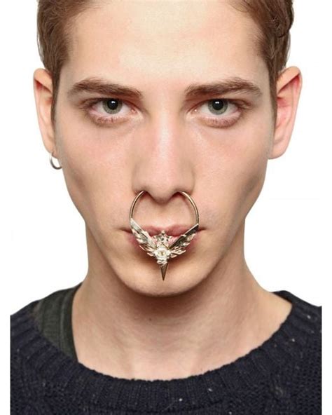 givenchy nose ring ebay|GIVENCHY GOLD METAL WITH BLACK SWAROVSKI .